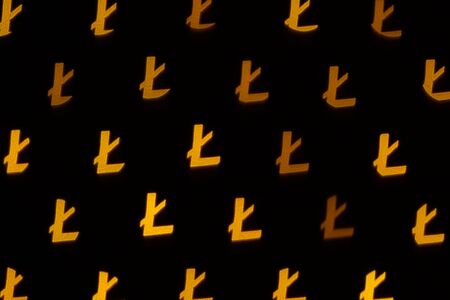 Litecoin cryptocurrency, abstract background. Digital money gain value. Cryptocurrency conceptの写真素材