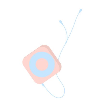 Vector illustration of mp3 player with headphonesのイラスト素材