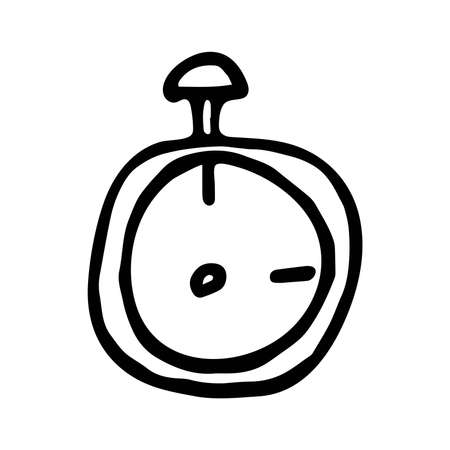 Vector illustration of a stopwatch in doodle styleのイラスト素材