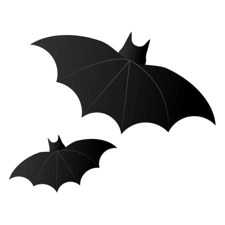 Vector illustration of a bat in a flat styleのイラスト素材
