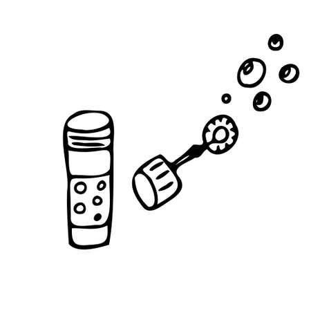 Soap bubbles icon. Vector illustrationのイラスト素材