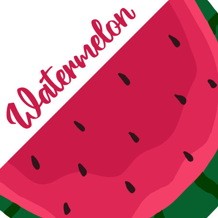 Hand-drawn frame made of watermelon. Pattern from juicy tasty watermelons. The frame is suitable for labels, banners, advertisements.のイラスト素材