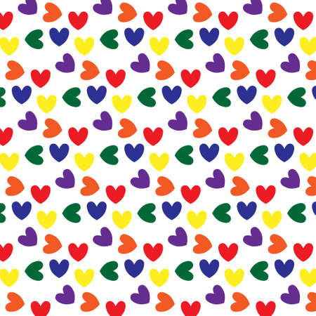 Seamless pattern with hearts in lgbt colors. Lgbt pattern.のイラスト素材