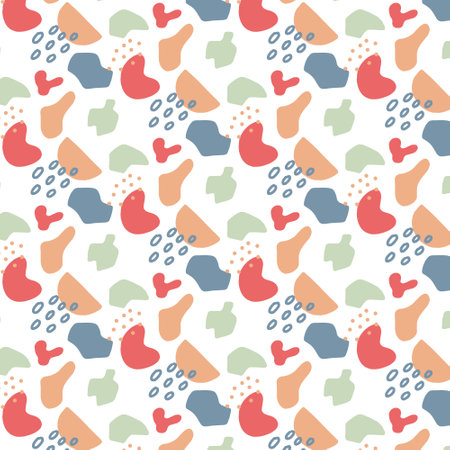 Vector pattern with abstractions . Cute pattern with spots.のイラスト素材