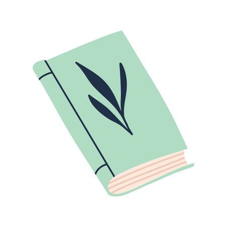 Book in flat style. Vector illustration. Isolated book in hand drawn style.のイラスト素材