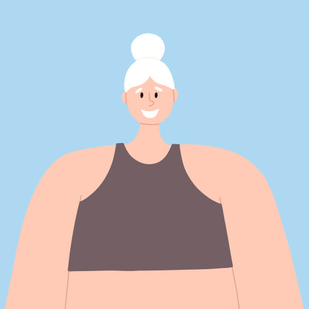 Portrait of an albino woman. Vector illustration of a woman with albinism. International Albinism Awareness Day. Albinism. Genetic rare disorder.のイラスト素材