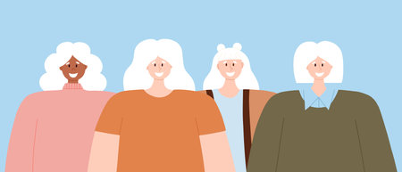 Portrait of an albino women. Vector illustration of women with albinism. International Albinism Awareness Day. Albinism. Genetic rare disorder.のイラスト素材