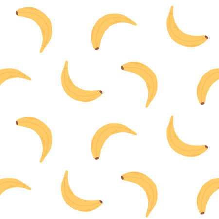 Childish seamless pattern with cute banana. Retro pattern with banana. Vector illustration. Groovy kids print with bananaのイラスト素材