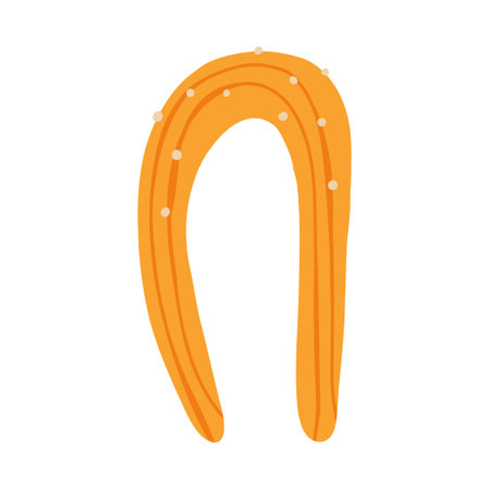 Churros . Mexican snack. Hand drawn flat vector illustration.のイラスト素材