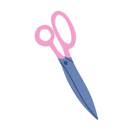 Sewing scissors isolated on white background. Drawn scissors. Vector illustration.のイラスト素材