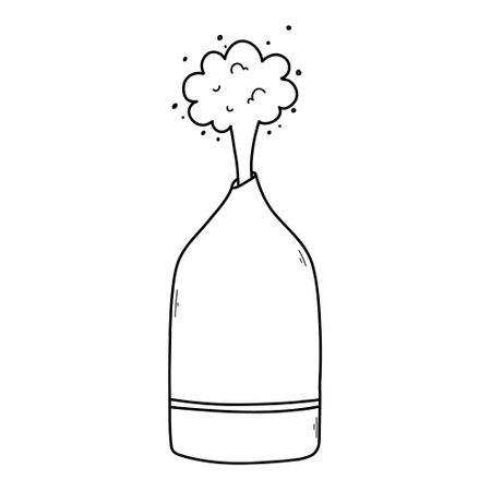 Aroma diffuser vector doodle illustrationのイラスト素材