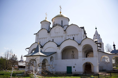 Russian historic Old town Suzdal - an ancient monastery, tourist placesの写真素材