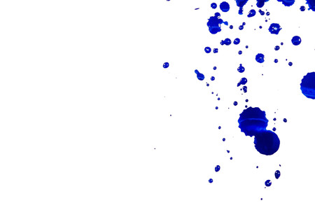Blue Festive elegant Abstract artistic forming by blots. Futuristic style card. concept Elegant for business presentations. Chaos aesthetics. Moving colorful paint splash. place for textの写真素材