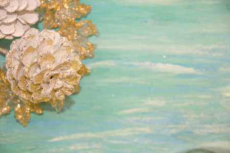 Christmas decorations for the home. Vintage Style. concept of preparing for the holidays, turquoise...