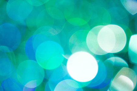 Lights on blue background. holiday bokeh. Abstract. Christmas background. Festive abstract...