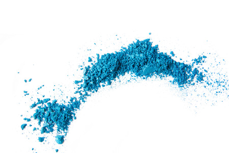 Eyeshadow Cosmetic Powder Scattered Copy Space. various set isolated white background. The concept of fashion and beauty industry. Abstract, place for text, the texture mineral makeupの写真素材