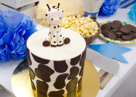 special birthday cake. first birthday cake smashの写真素材