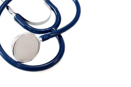 Stethoscope isolated on white background. Medical background equipment. Health careの写真素材