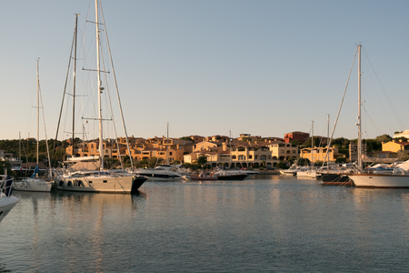 PORTO CERVO, SARDINIA ITALY - 07.07.2017 The Marina at Porto Cervo in Sardinia Mayのeditorial素材