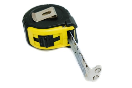 tape measure isolated on white background.の写真素材