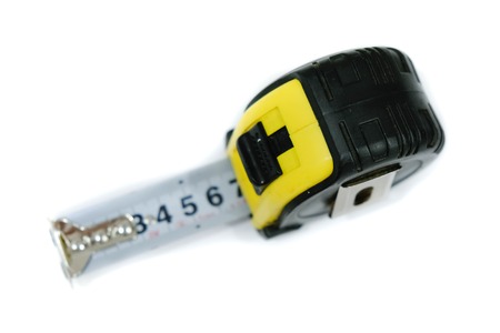 tape measure isolated on white background.の写真素材