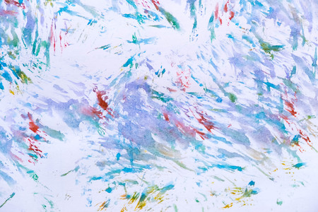 abstract hand painted blue paint canvas background. blue abstract watercolor background. art hand paint on white background.の写真素材