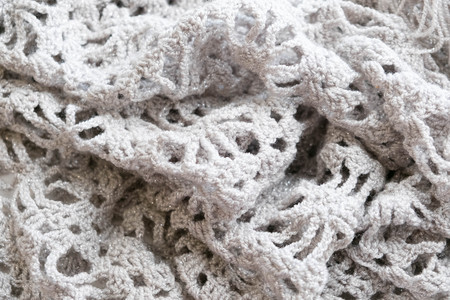 Grey knitting background texture, Knit woolen Christmas festive background for winter time.の写真素材