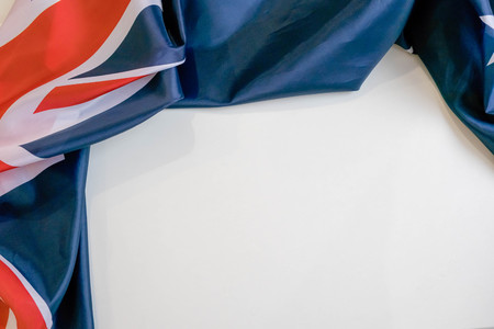 Fabric texture flag of Australiaの写真素材