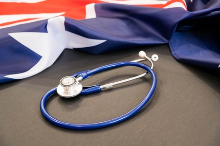 Stethoscope with national flag conceptual series - Australiaの写真素材