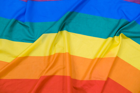 Fabric texture of the Gay flag backgroundの写真素材