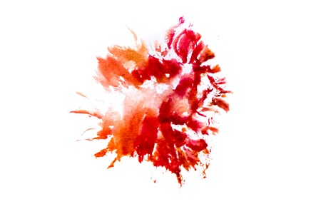 Blood smear droplets (stains, splatter) islated on white background close upの写真素材