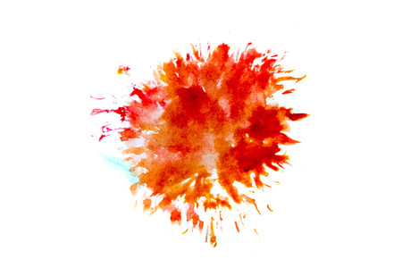 Blood smear droplets (stains, splatter) islated on white background close upの写真素材
