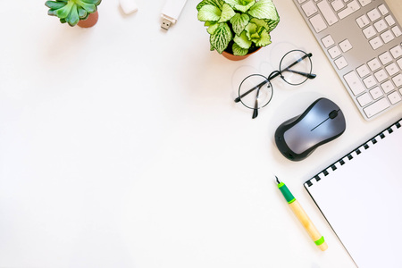 business documents on office table and digital tablet as work space business with social network diagram concept. trendy office desk top view space for textの写真素材