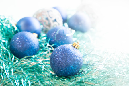 Christmas decoration on abstract background,vintage filter,soft focusの写真素材