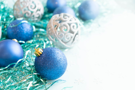 Christmas decoration on abstract background,vintage filter,soft focusの写真素材