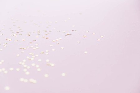 sparkling stars on a pink backgroundの写真素材
