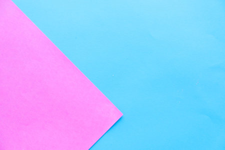 Abstract geometric paper background. Blue and pink trendy colors.
