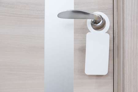 Empty label on a door handle for your textの写真素材