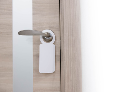 Empty label on a door handle for your textの写真素材