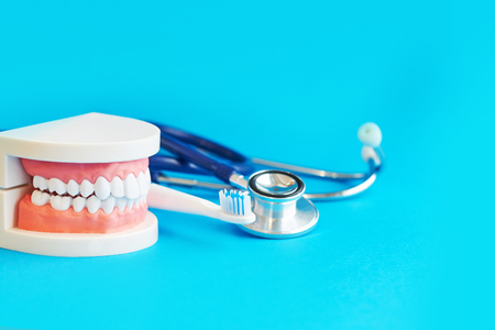 teeth care. concept of preventive examination of the oral cavity.の写真素材