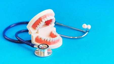 teeth care. concept of preventive examination of the oral cavity.
