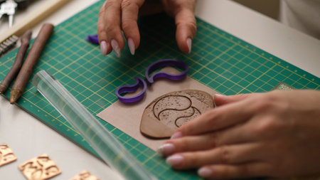 Craft jewelery making with professional tools. A handmade jeweler process, manufacture of jewellery.