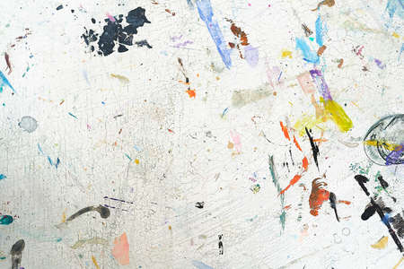 abstract art background texture in white. delicate stains of paint on white paper. soft focusの写真素材