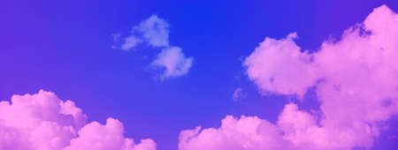 Amazing Colorful sky purple cloud and sky dramatic color background.の写真素材