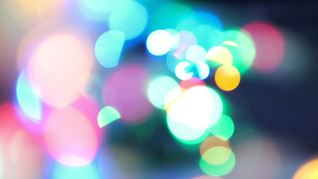 bright blurred background. night city lights. Colors blend together softly and beautifully. Neon...
