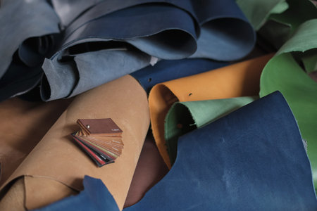 assortment of high-quality natural leather samples, emphasizing the importance of material selection...
