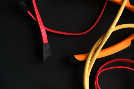 Electrician cuts electrical wires with pliers. Cutting pliers and cable. A cutter is cuting...