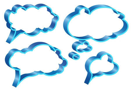 Colorful speech bubbles and dialog balloonsのイラスト素材