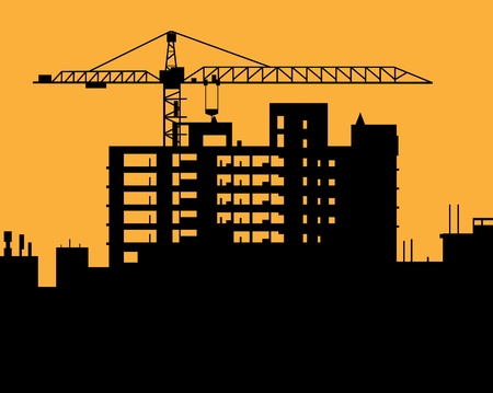 The silhouett of buildingのイラスト素材