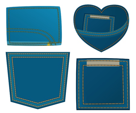 The jeans design element setのイラスト素材